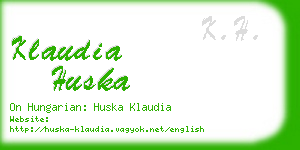 klaudia huska business card